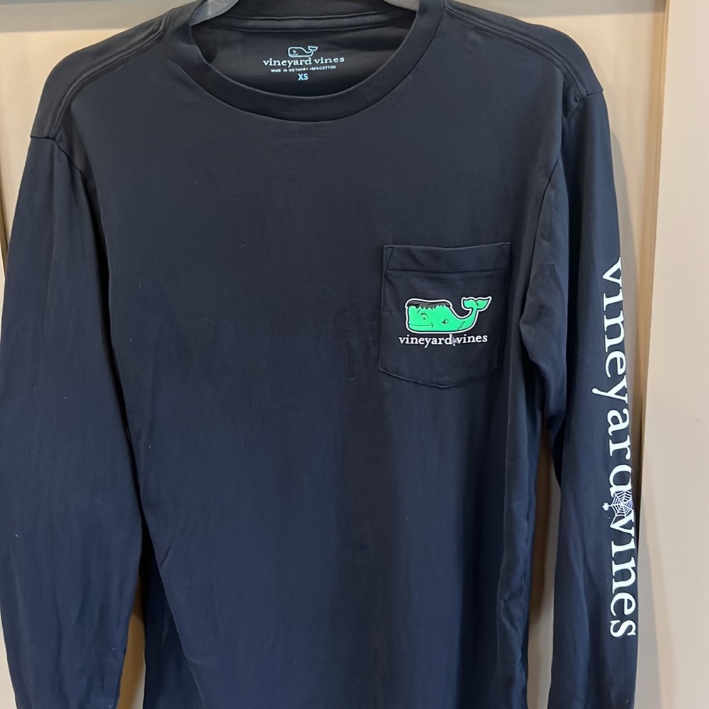 HALLOWEEN Vineyard Vines Black Frankenstein Long Sleeve Shirt Top - Picture 4 of 7